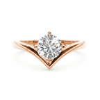 Chevron Diamond Engagement Ring