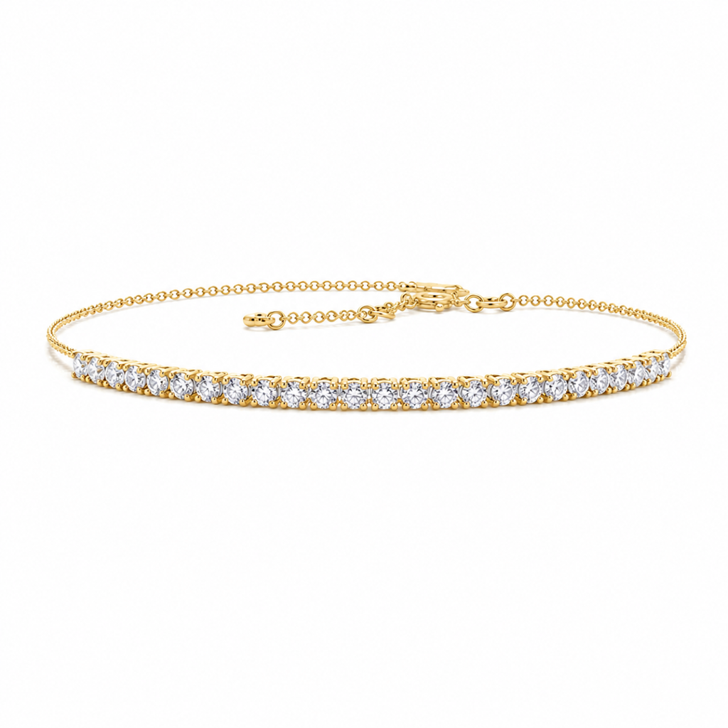 Golden Line Diamond Bracelet