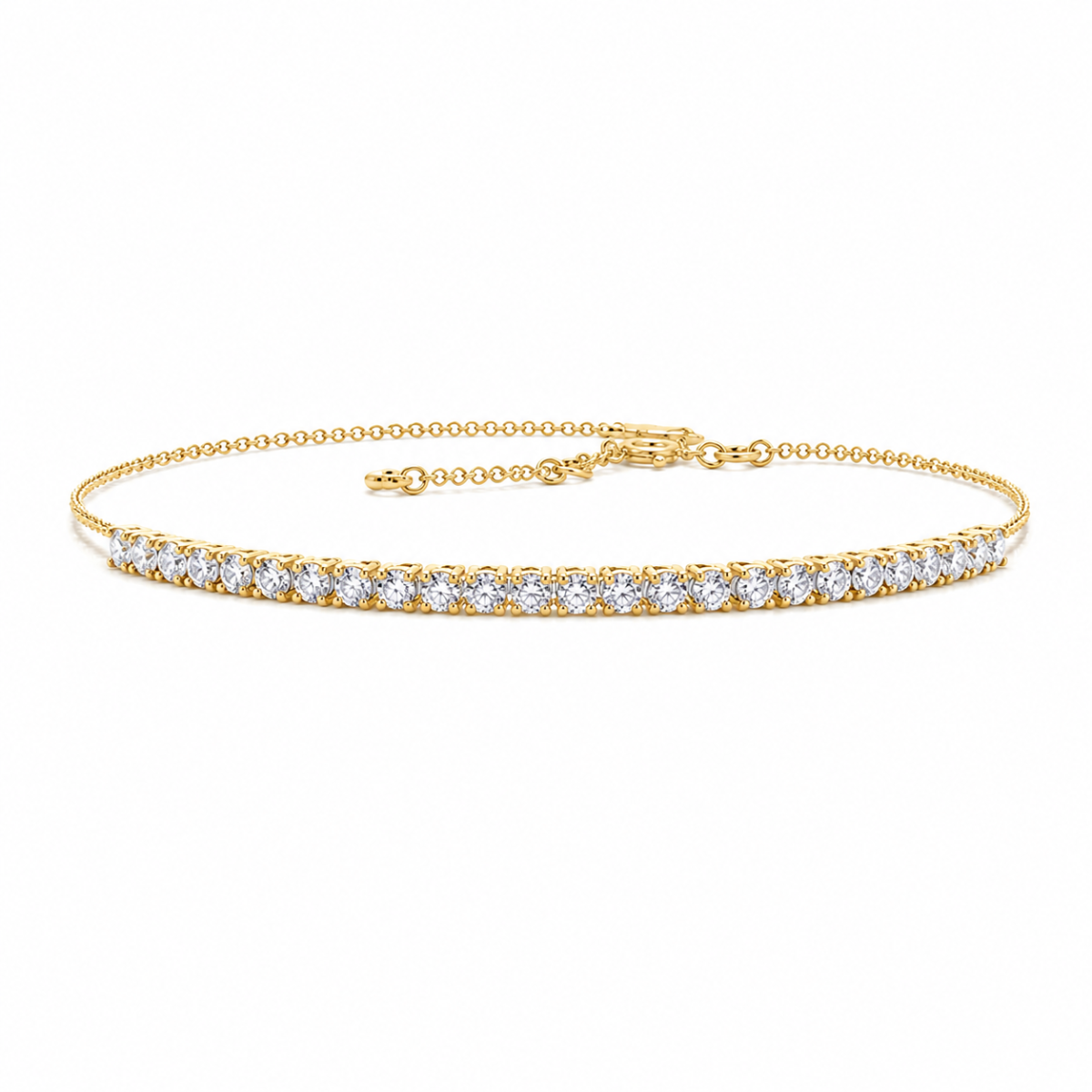 Golden Line Diamond Bracelet