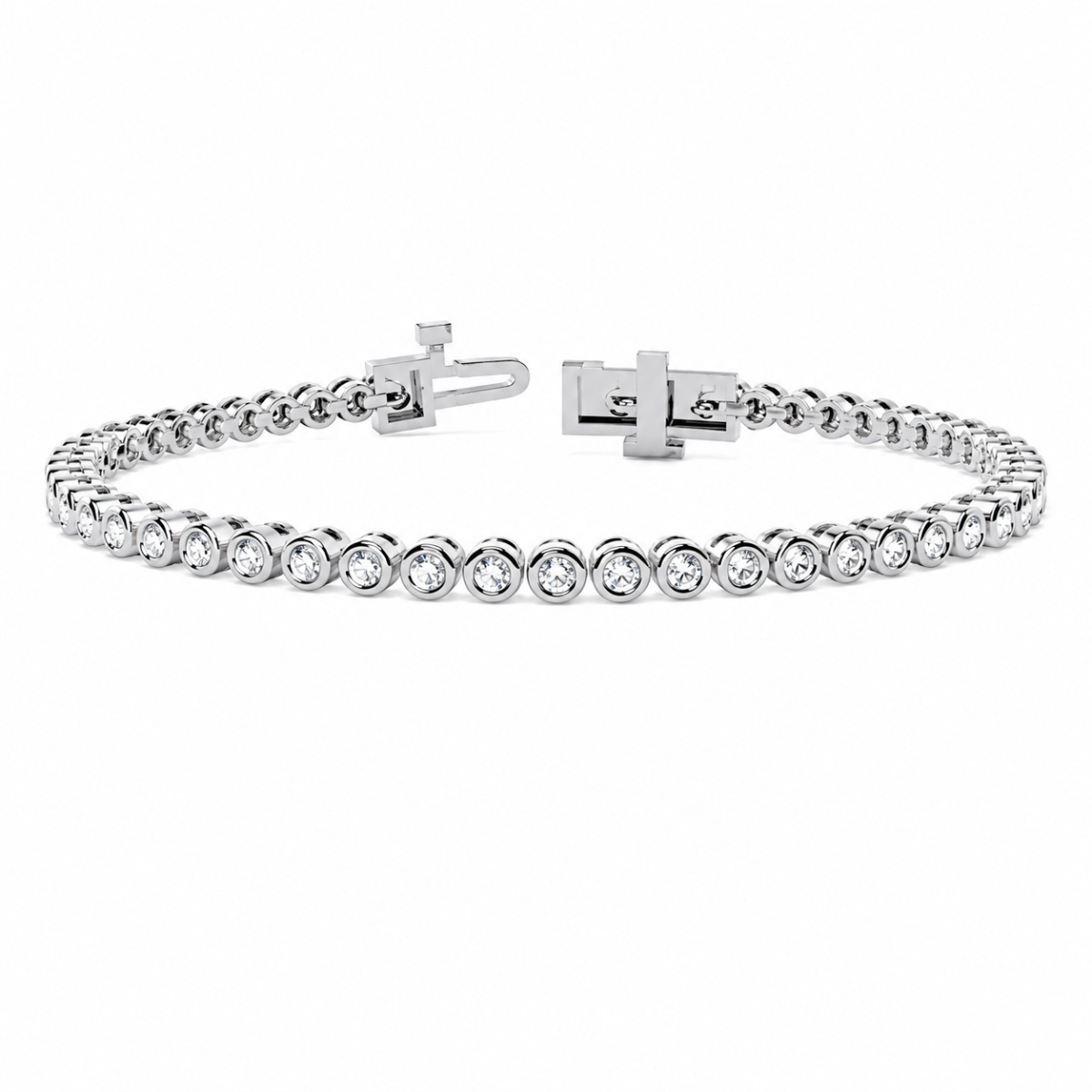 Bezel Set Diamond Bracelet