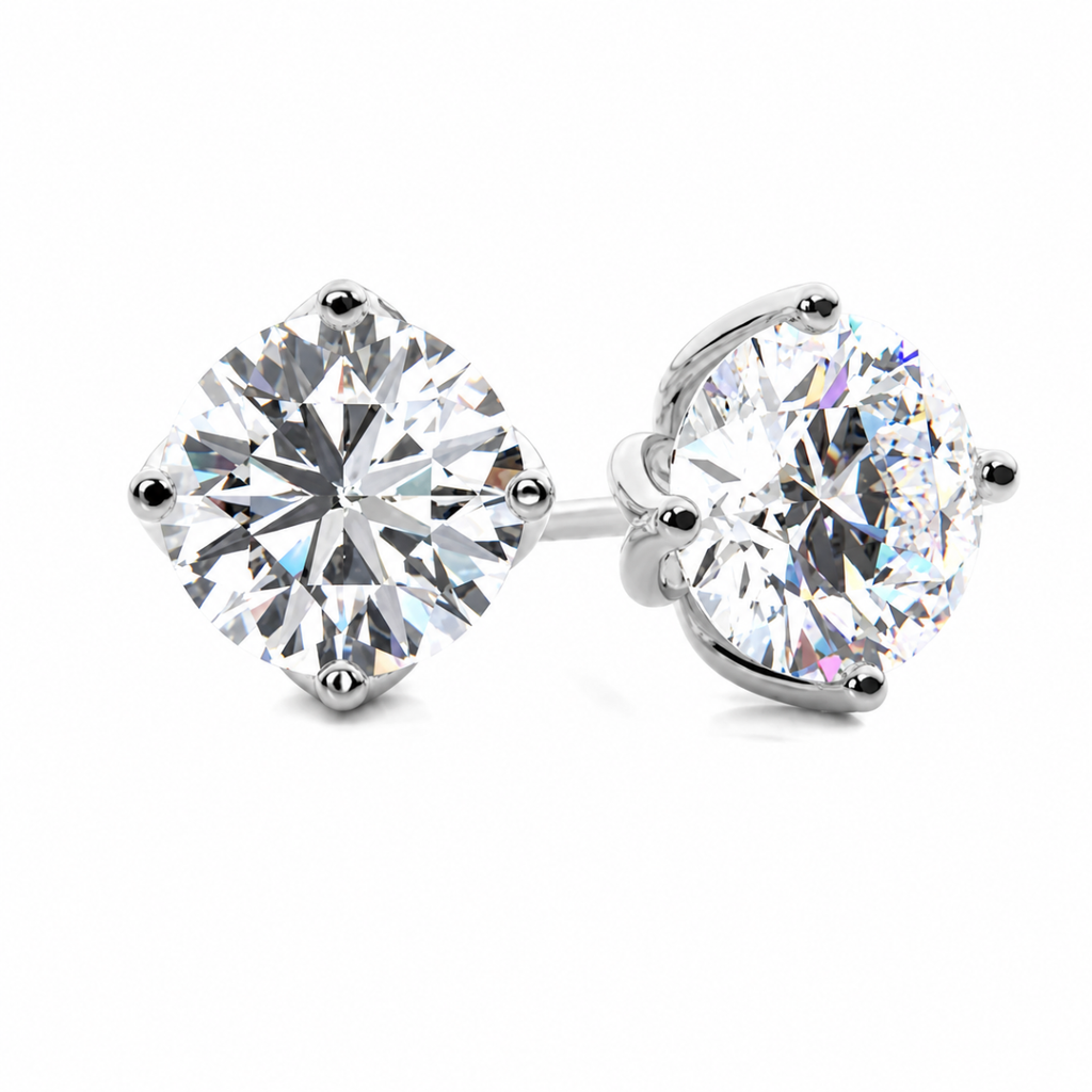 Brilliant Cut Solitaire Stud Earrings