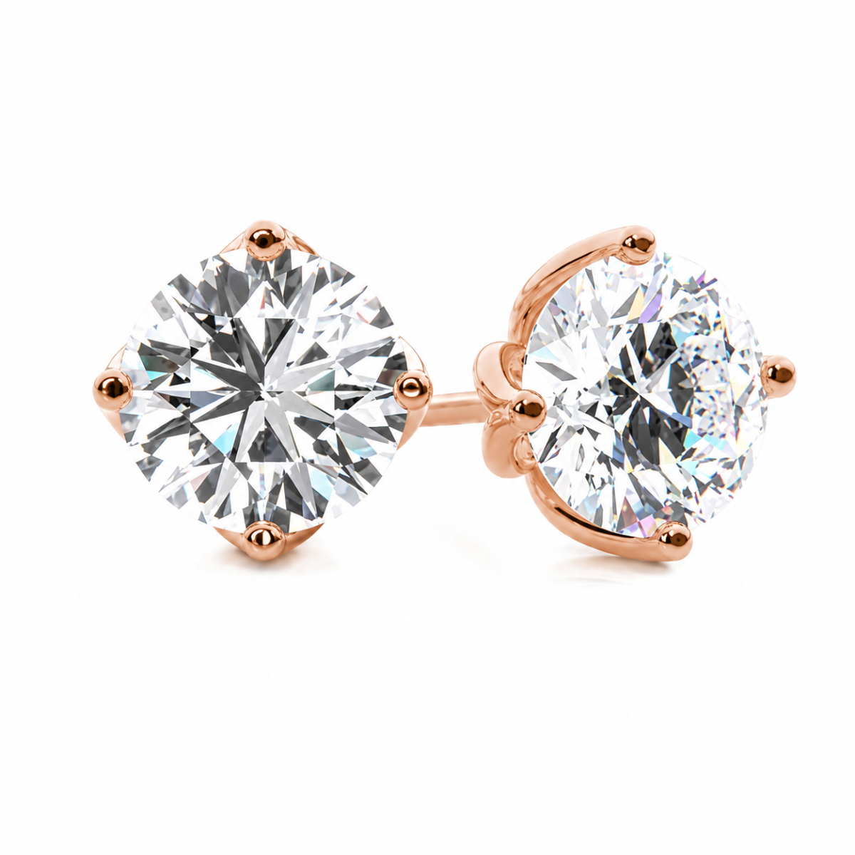 Brilliant Cut Solitaire Stud Earrings