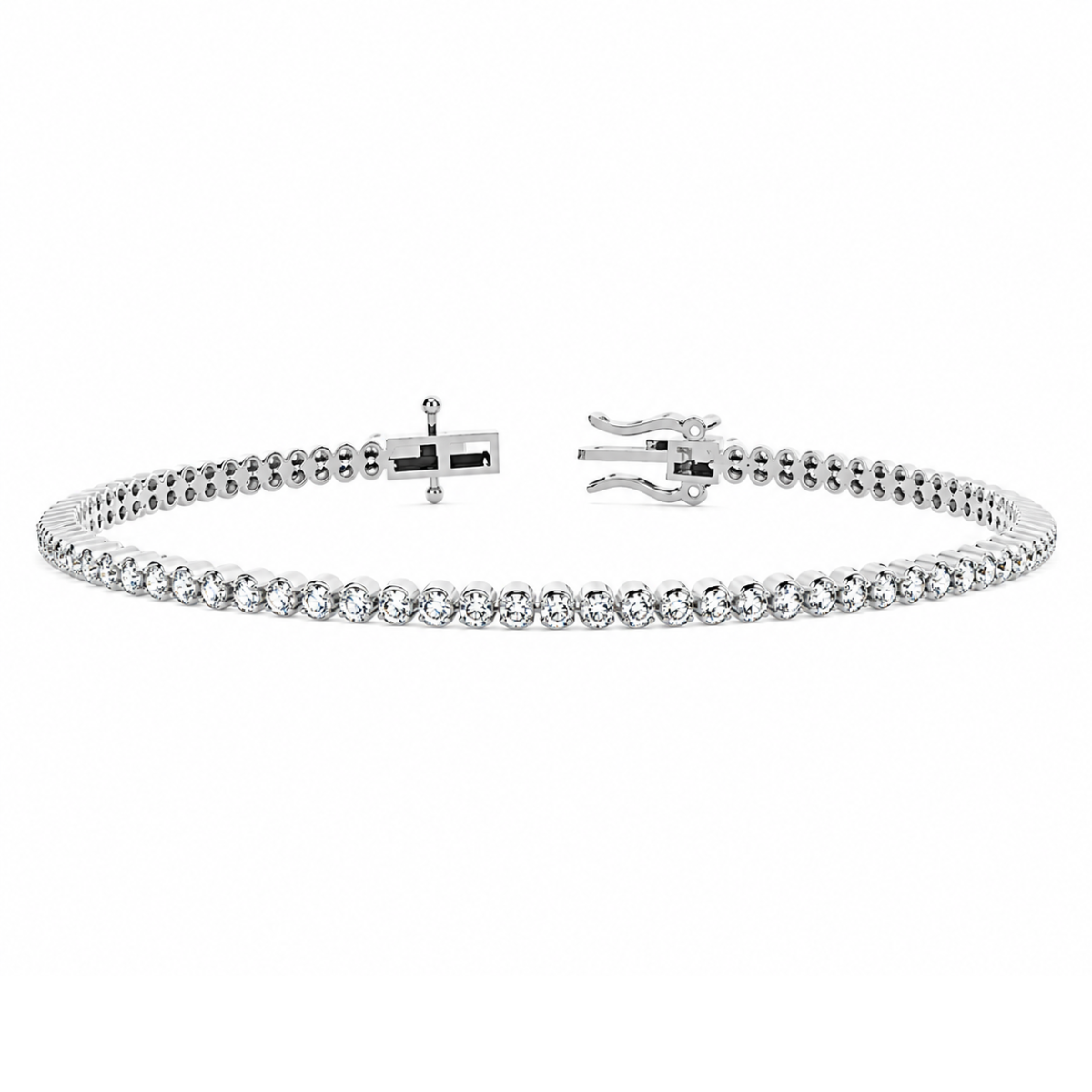 Radiant Silver Tennis Bracelet