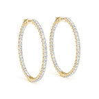 Diamond Inside Out Hoop Earrings