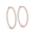 Diamond Inside Out Hoop Earrings