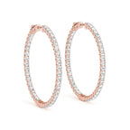 Diamond Inside Out Hoop Earrings