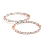 Diamond Inside Out Hoop Earrings