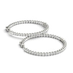 Diamond Inside Out Hoop Earrings