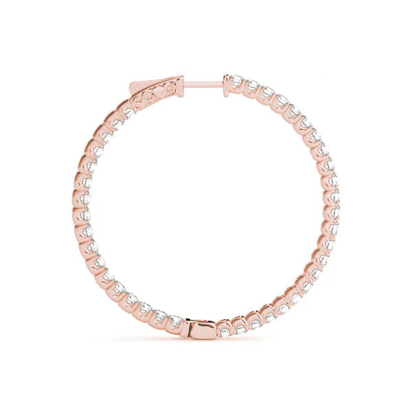 Diamond Inside Out Hoop Earrings