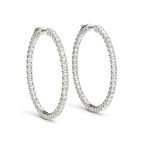 Diamond Inside Out Hoop Earrings