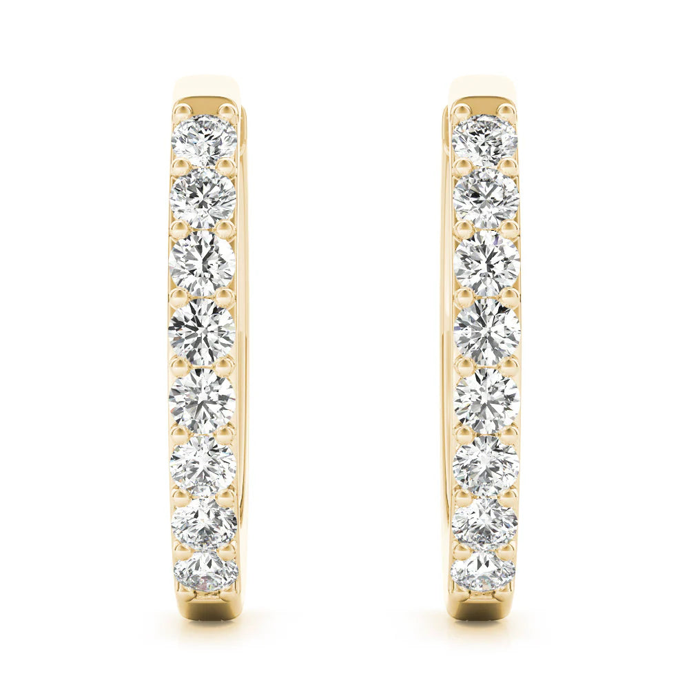 Diamond Huggie Earrings