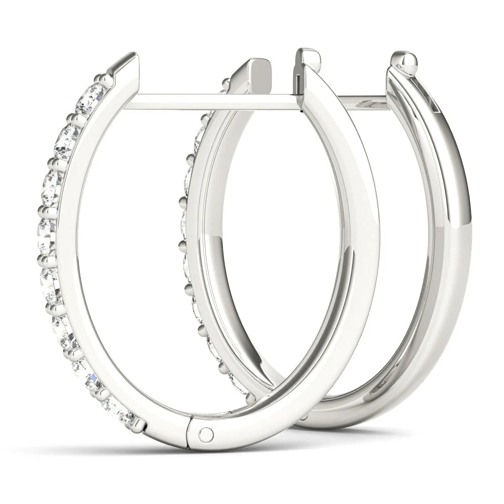 Diamond Huggie Earrings