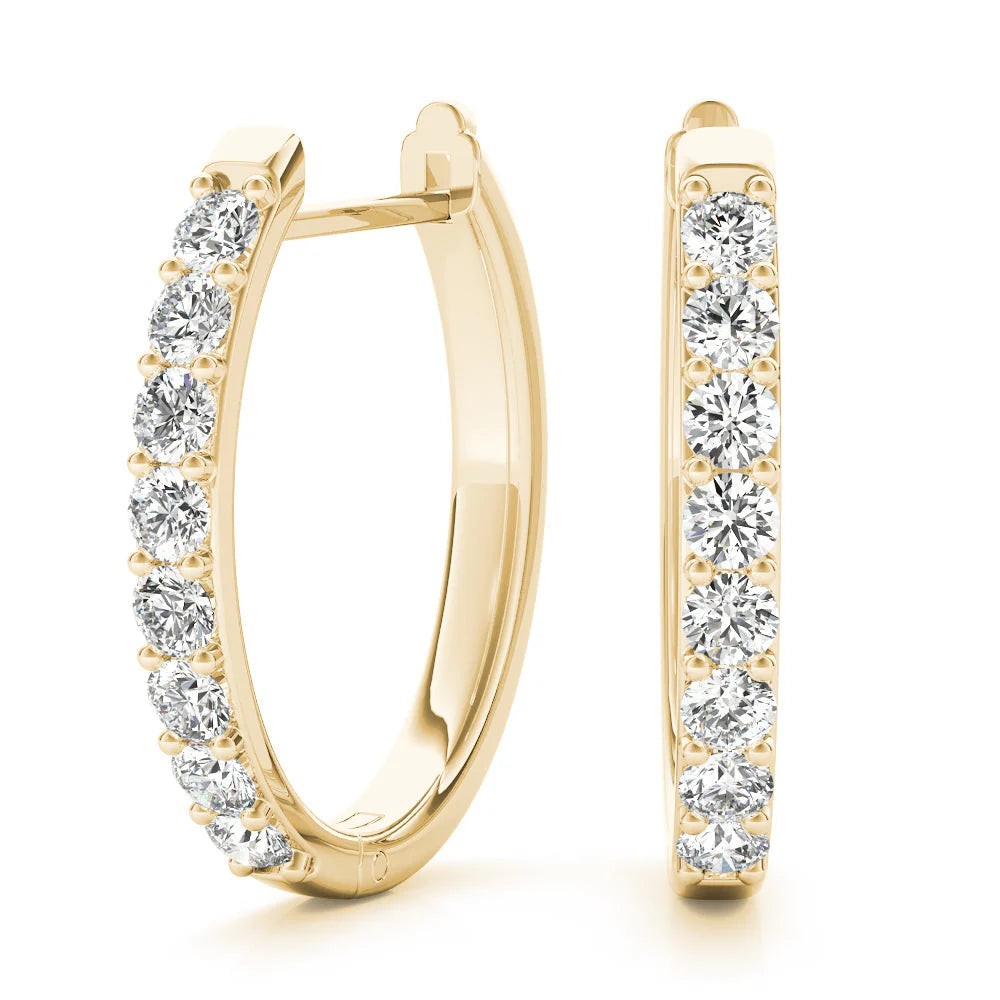Diamond Huggie Earrings