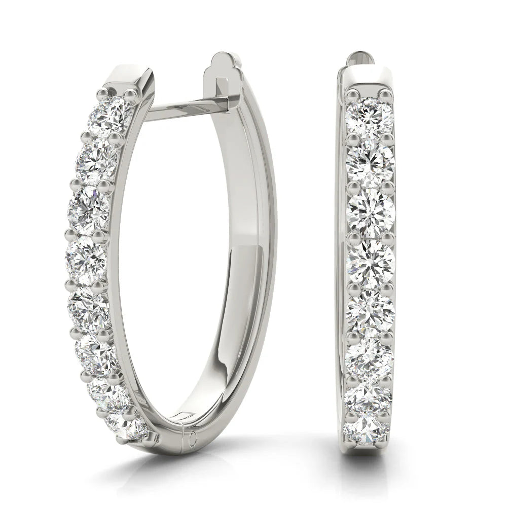Diamond Huggie Earrings