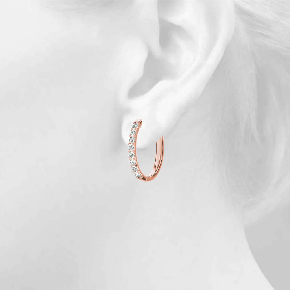 Diamond Huggie Earrings