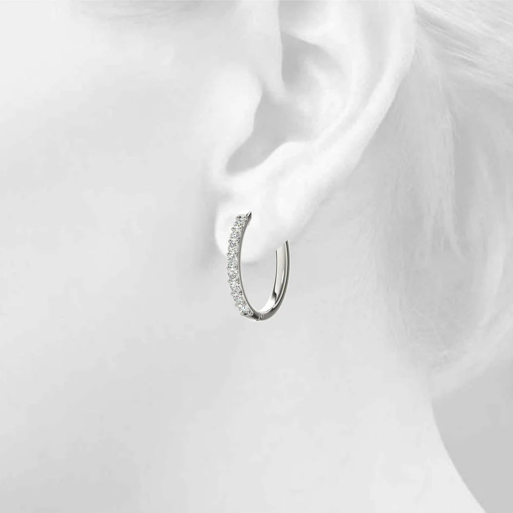 Diamond Huggie Earrings