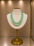 Mint Barrel Bead Necklace