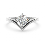 Chevron Diamond Engagement Ring
