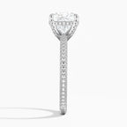 Cushion 3-row Pave Setting Ring