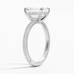 Emerald Three Row Pavé RIng