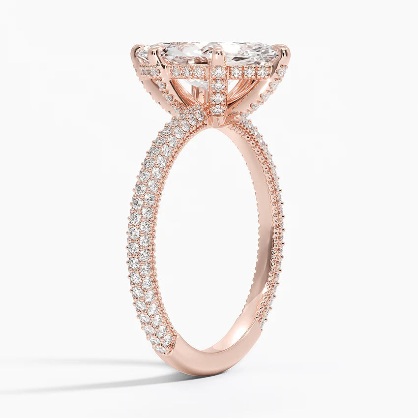 Elaris Three Row Pavé Ring