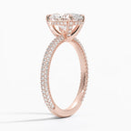 Oval Three Row Pavé Ring