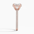 Oval Three Row Pavé Ring