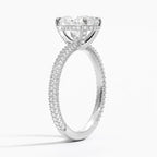 Oval Three Row Pavé Ring