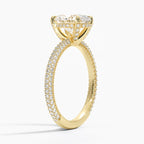 Oval Three Row Pavé Ring