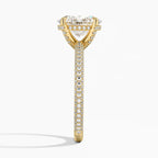 Oval Three Row Pavé Ring