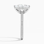 Pear Three Row Pavé Ring