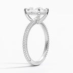 Princess Three Row Pavé Ring