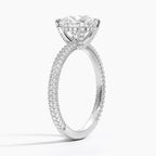 Round Three Row Pavé RIng