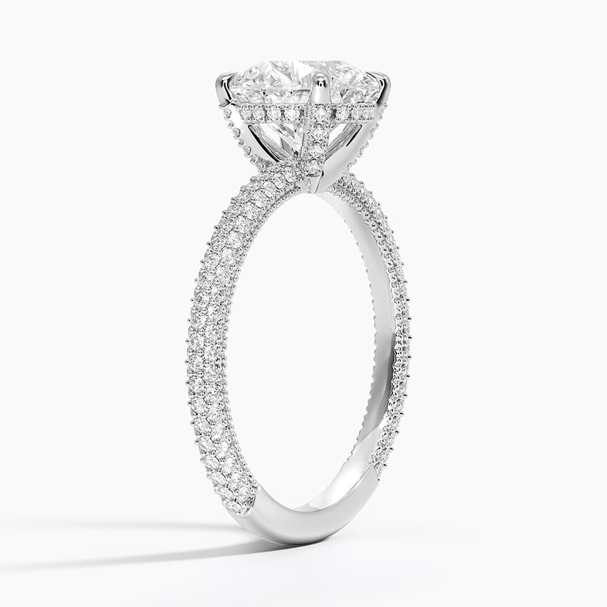 Round Three Row Pavé RIng