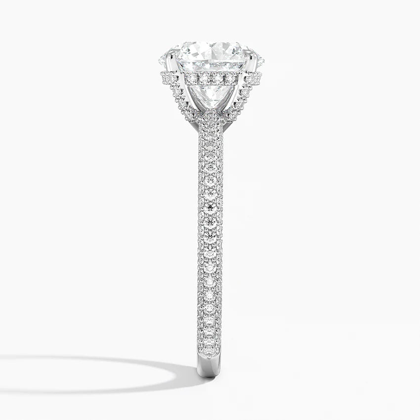 Round Three Row Pavé RIng