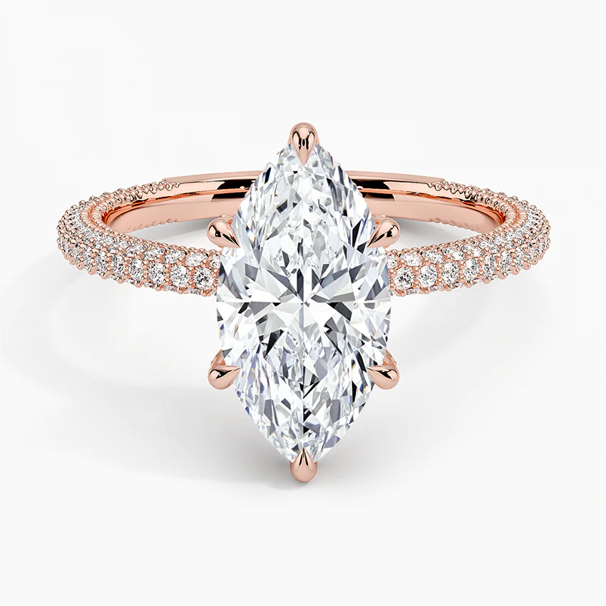 Elaris Three Row Pavé Ring