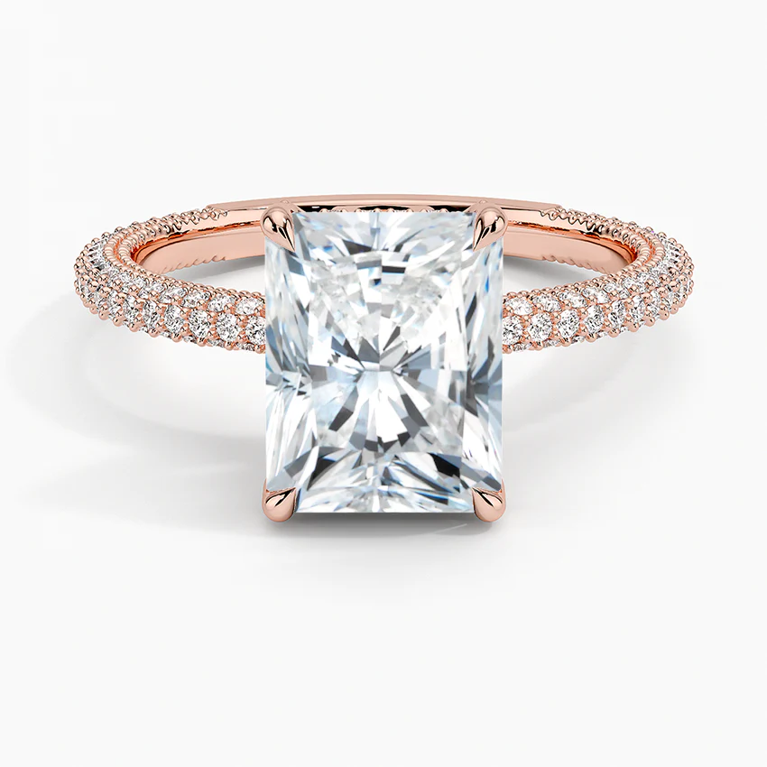 Radiant Three Row Pavé RIng