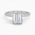 Emerald Three Row Pavé RIng