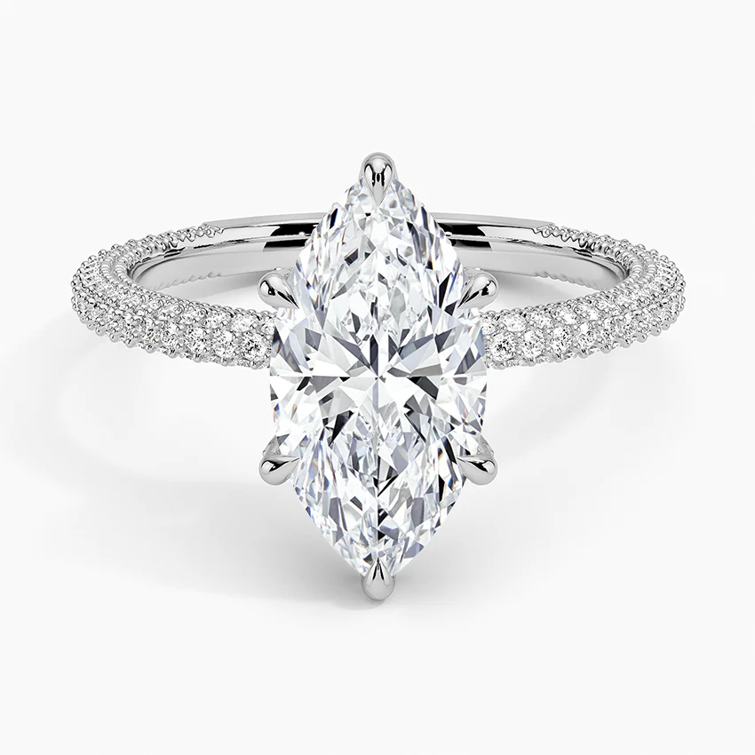 Elaris Three Row Pavé Ring