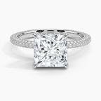 Princess Three Row Pavé Ring
