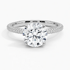 Round Three Row Pavé RIng
