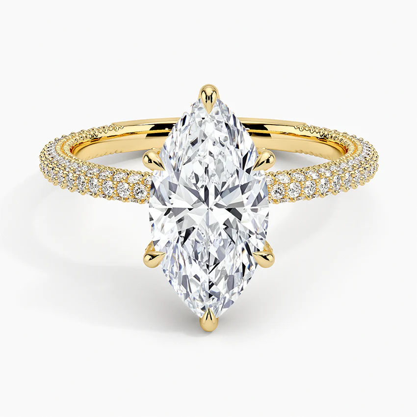Elaris Three Row Pavé Ring
