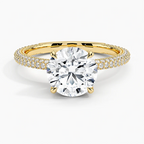 Round Three Row Pavé RIng
