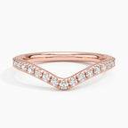 Curved Diamond Wedding Band