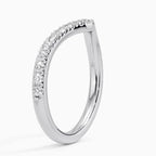 Curved Diamond Wedding Band