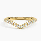 Curved Diamond Wedding Band