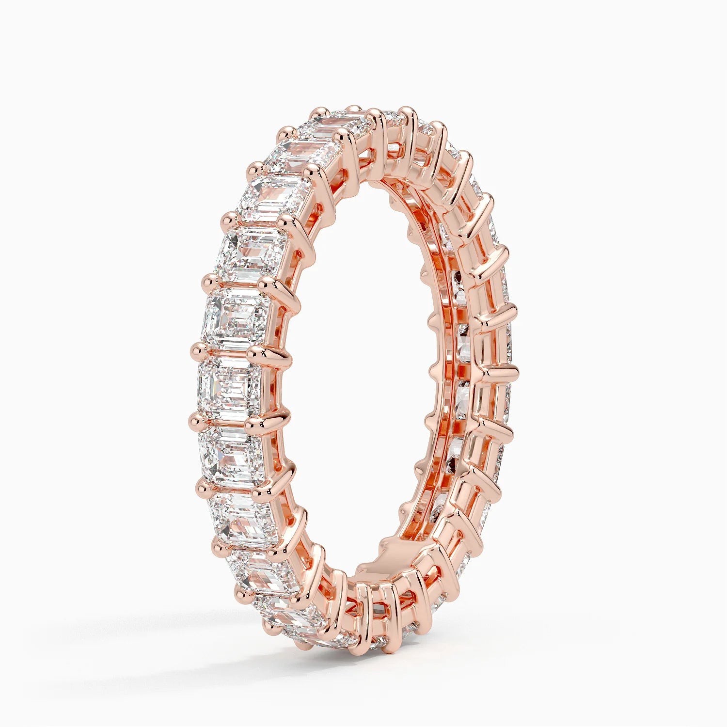 Emerald Lab Diamond Eternity Ring