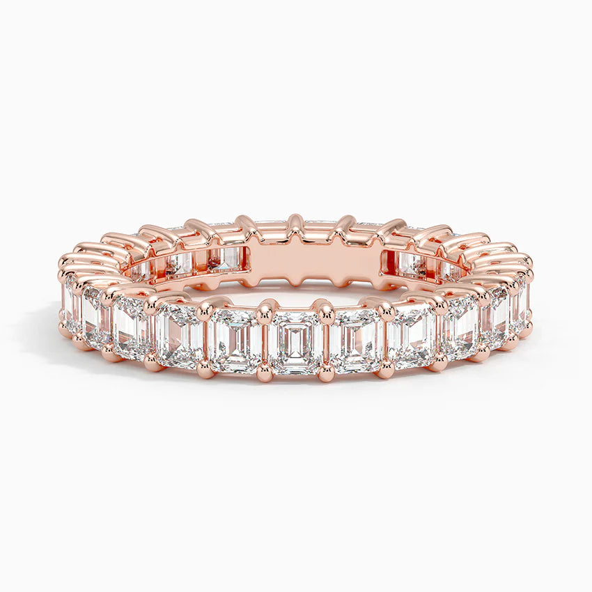 Emerald Lab Diamond Eternity Ring