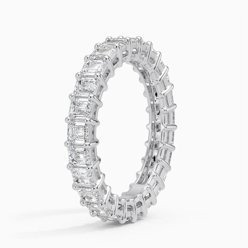 Emerald Lab Diamond Eternity Ring