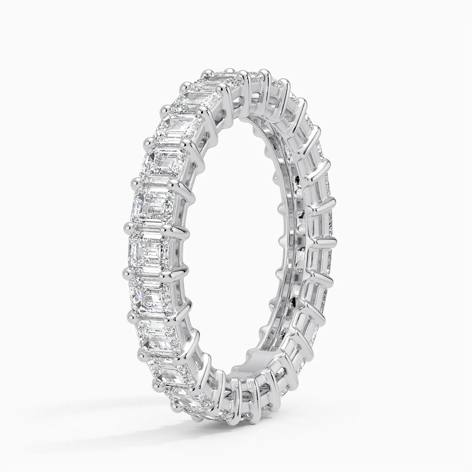 Emerald Lab Diamond Eternity Ring